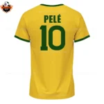 Retro Brazil Home Men Replica Football Shirt 1970 PELÉ 10