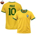 Retro Brazil Home Men Replica Football Shirt 1970 PELÉ 10