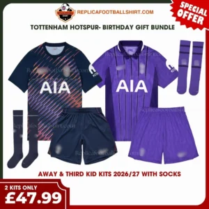 Tottenham 2026/27 Gift Bundle – Away and Third Fan-Version Kids Football Kits