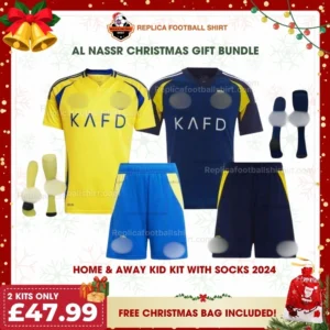 Al Nassr 2024/25 Gift Bundle – Home and Away Fan-Version Kids Football Kits