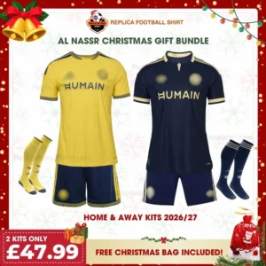 Al Nassr 2026/27 Gift Bundle – Home and Away Fan-Version Kids Football Kits