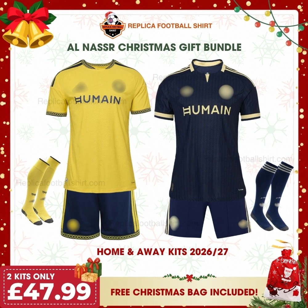 Al Nassr 2026/27 Gift Bundle – Home and Away Fan-Version Kids Football Kits