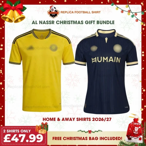 Al Nassr 2026/27 Gift Bundle - Home & Away Fan-Version Men Football Shirts