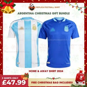 Argentina 2024 Gift Bundle – Home and Away Fan-Version Men Football Shirts