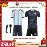 Argentina World Cup 2026 Gift Bundle – Home and Away Fan-Version Kids Football Kits