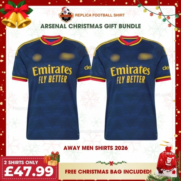 Arsenal 2026/27 Gift Bundle - 2 Away Fan-Version Men Football Shirts