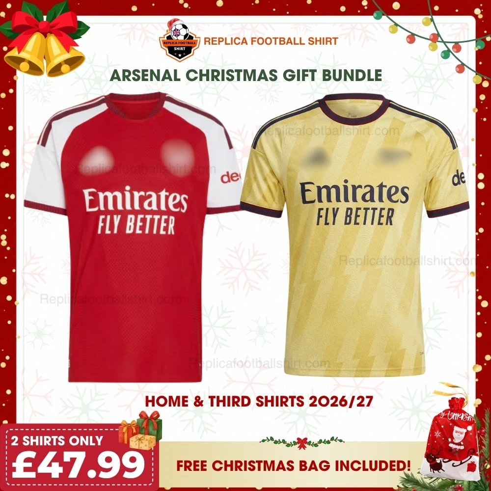 Arsenal 2026/27 Gift Bundle - Home & Third Fan-Version Men Football Shirts