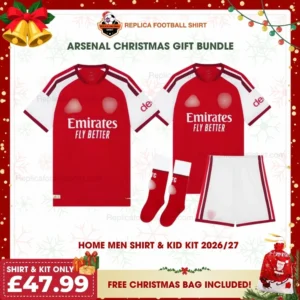 Arsenal 2026/27 Gift Bundle - Home Dad Shirt and Son Kit Fan-Version