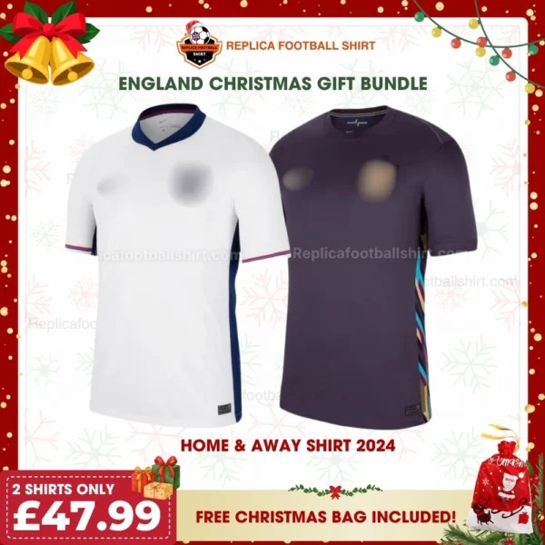 England 2024 Gift Bundle – Home and Away Fan-Version Men Football Shirts