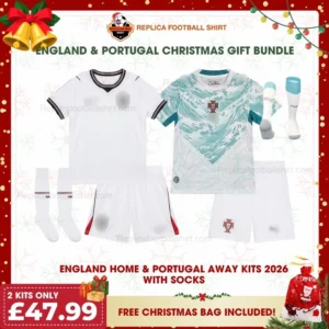 England and Portugal World Cup 2026 Gift Bundle - Home and Away Fan-Version Kids Football Kits