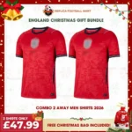 England World Cup 2026 Gift Bundle - 2 Away Fan-Version Men Football Shirts