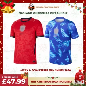 England World Cup 2026 Gift Bundle - Away and Goalkeeper Fan-Version Men Football Shirts