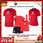 England World Cup 2026 Gift Bundle - Away Dad and Mom Shirt and Son Kit Fan-Version