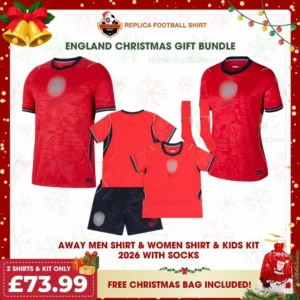 England World Cup 2026 Gift Bundle - Away Dad and Mom Shirt and Son Kit Fan-Version