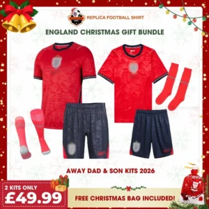 England World Cup 2026 Gift Bundle - Away Dad and Son Kit Fan-Version