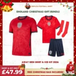 England World Cup 2026 Gift Bundle - Away Dad Shirt and Son Kit Fan-Version