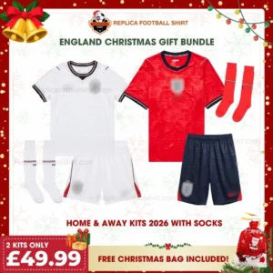 England World Cup 2026 Gift Bundle - Home and Away Fan-Version Adult Football Kits