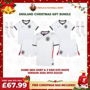 England World Cup 2026 Gift Bundle - Home Dad Shirt and 2 Kits Fan-Version