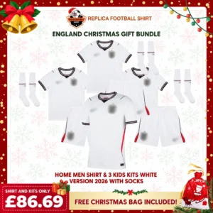 England World Cup 2026 Gift Bundle - Home Dad Shirt and 3 Kits Fan-Version