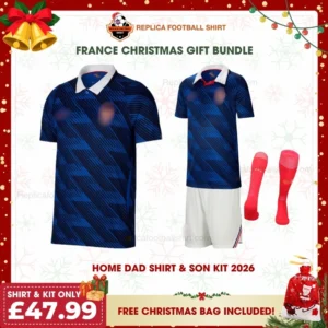 France World Cup 2026 Gift Bundle - Home Dad Shirt and Son Kit Fan-Version