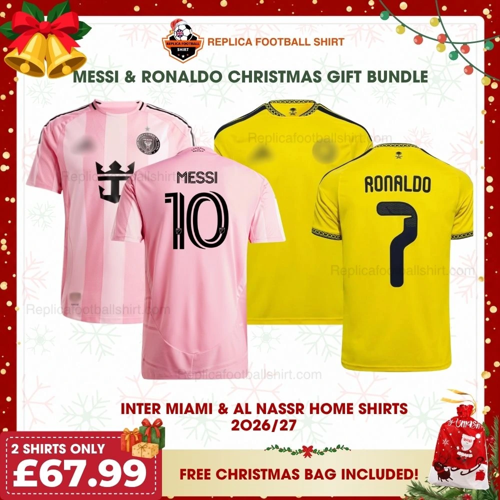 Inter Miami and Al Nassr 2026/27 Gift Bundle – Home Fan-Version Men Football Shirts – RONALDO 7 and MESSI 10