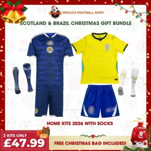 Scotland and Brazil World Cup 2026 Gift Bundle - Home Fan-Version Kids Football Kits