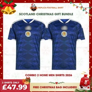 Scotland World Cup 2026 Gift Bundle - 2 Home Fan-Version Men Football Shirts
