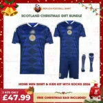 Scotland World Cup 2026 Gift Bundle - Home Dad Shirt and Son Kit Fan-Version
