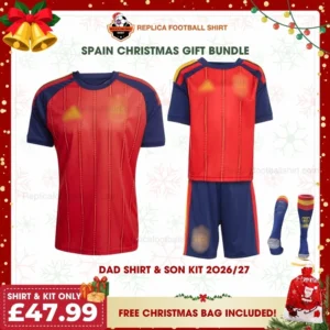 Spain World Cup 2026 Gift Bundle - Home Dad Shirt and Son Kit Fan-Version