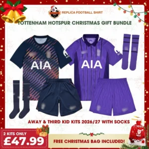 Tottenham 2026/27 Gift Bundle – Away and Third Fan-Version Kids Football Kits
