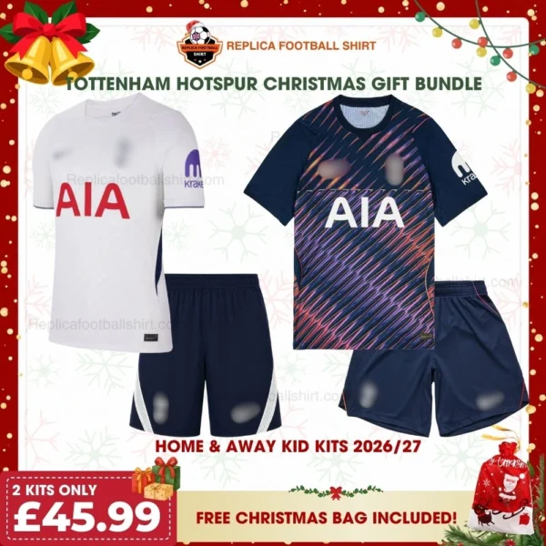Tottenham 2026/27 Gift Bundle – Home and Away Fan-Version Kids Football Kits